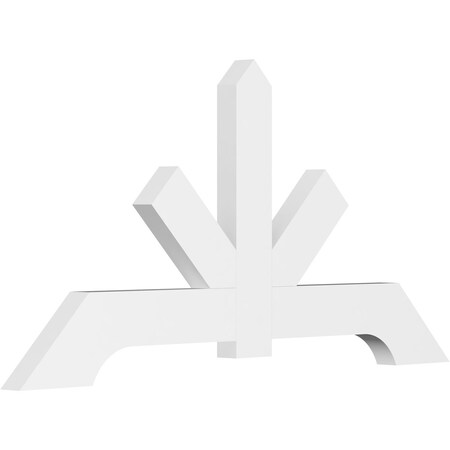 Ekena Millwork Vanguard Architectural Grade PVC Gable Bracket, 48"W x 24"H x 2"D x 4"F, 12/12 Pitch GBP048X24X0204VAN00